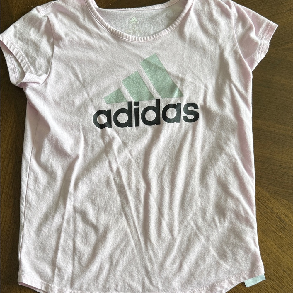 Adidas Kids Light Pink Tee with Logo
